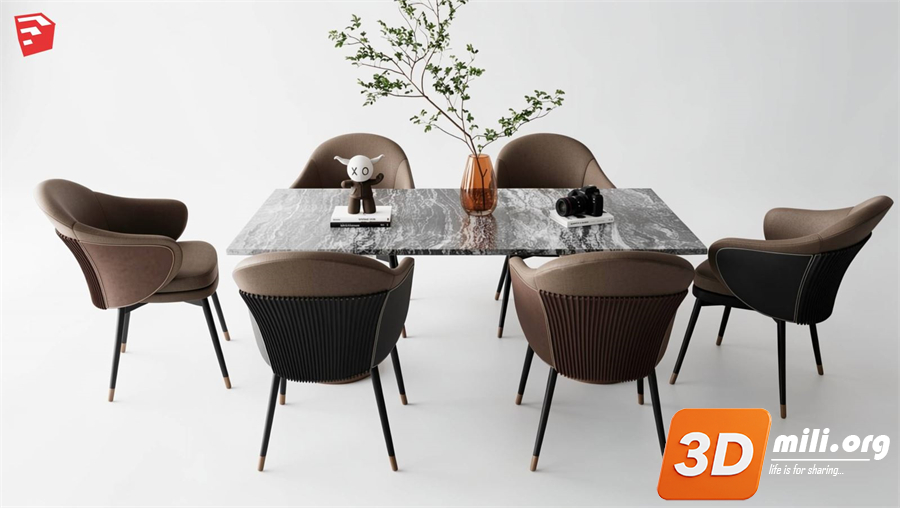 Dining Table Set Skp Files